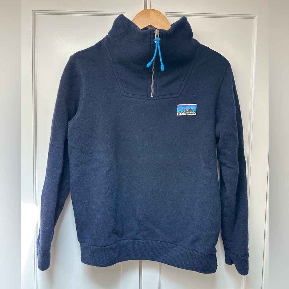 Patagonia Wool 3/4 Zip Navy Sweater / Women’s Medium